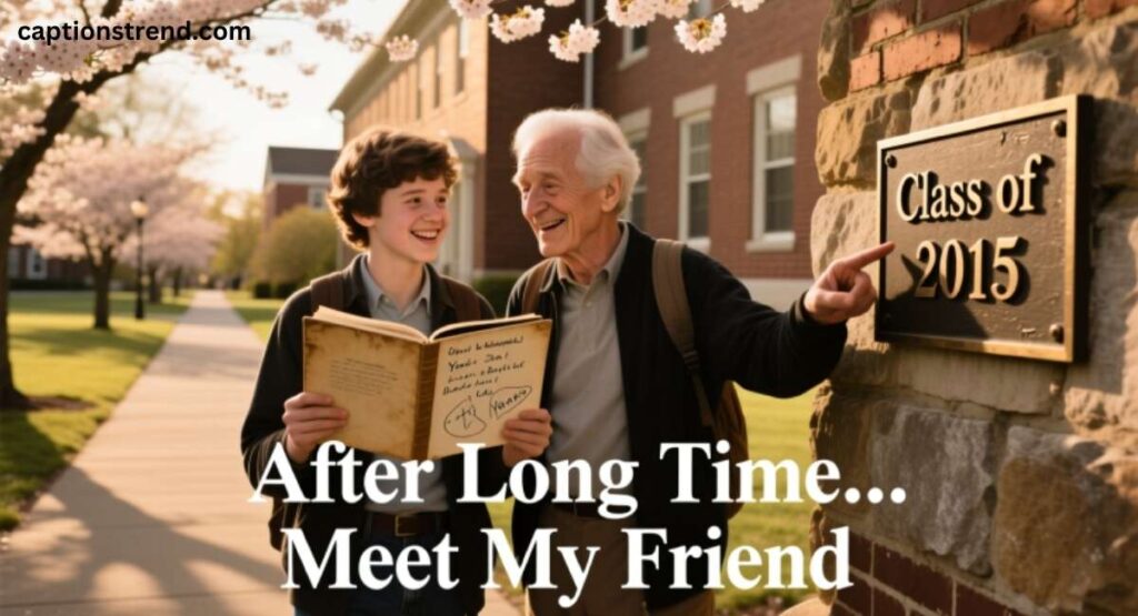 After Long Time Meet My Friend Captions for School or College Friends