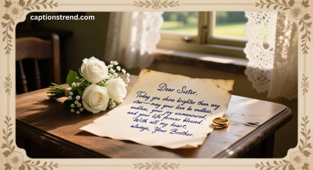 Example Letter for Your Sister on Her Wedding Day