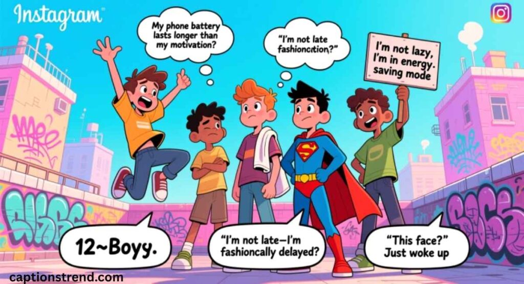 Funny Instagram Captions for Boys