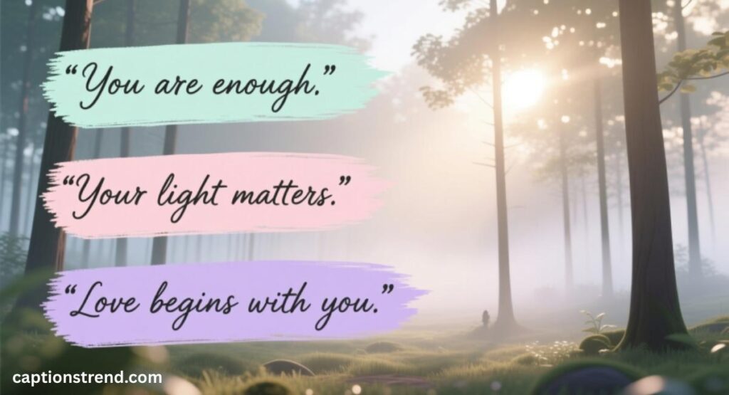 Aesthetic Captions for Self-Love