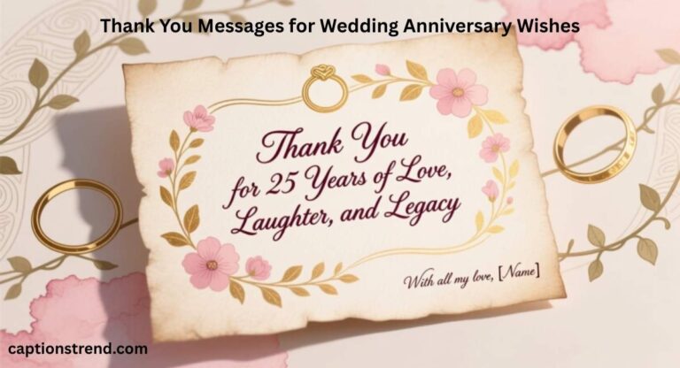 Thank You Messages for Wedding Anniversary Wishes